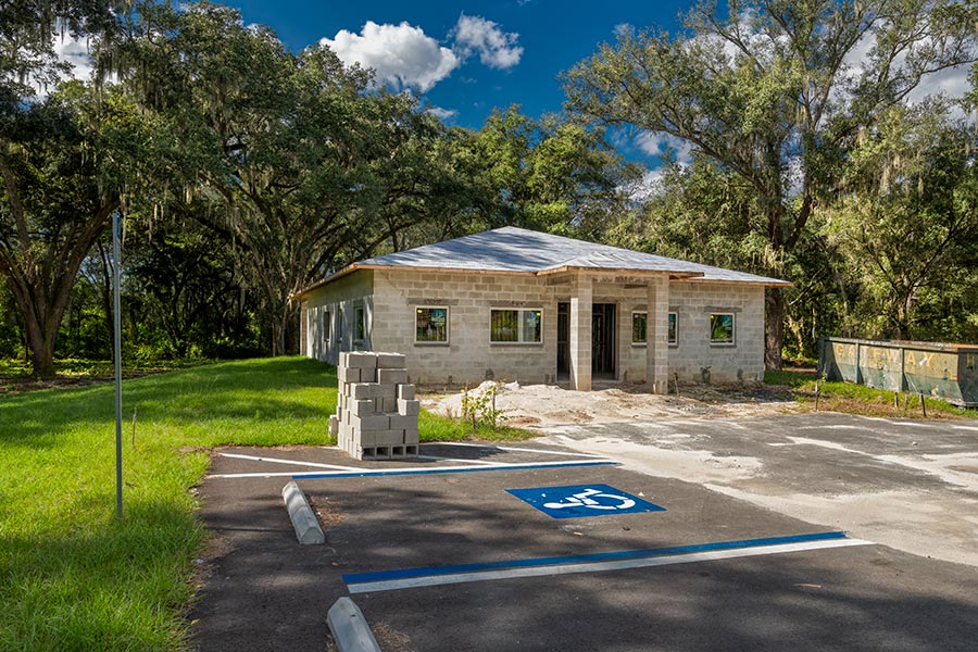Construction of Office Building at Resurrection Cemetery, 10668 East Sligh Ave., Seffner, FL 33610 (East Sligh Ave. and Williams Road). Completion of the on-site office is set for January 2022 and completion of the first mausoleum and crypt building is set for Spring of 2022.