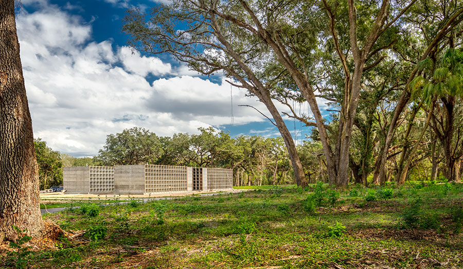 Phase One construction of the first mausoleum complex at Resurrection Cemetery, 10668 East Sligh Ave., Seffner, FL 33610. This complex includes four mausoleum buildings with courtyard and room for 1,784 caskets and 1,776 cremation niches.